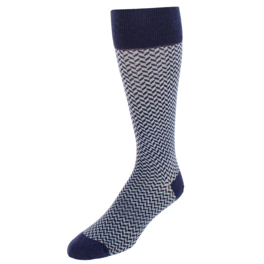 Holden Herringbone Mid-Calf Pima Cotton Socks (1 Pair) - Image 4