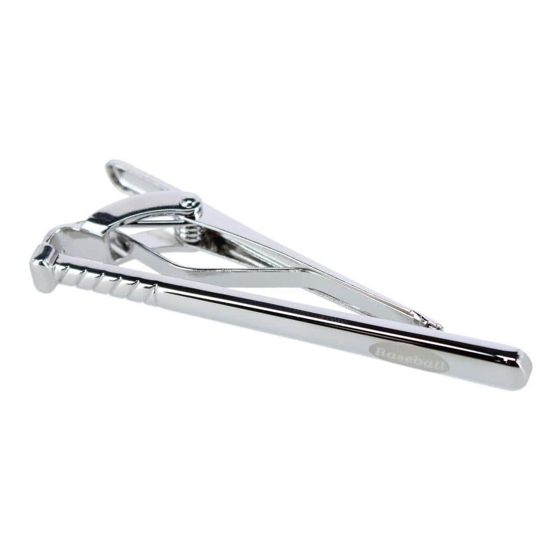 Home Run Baseball Bat Silver Tie Bar - Image 2