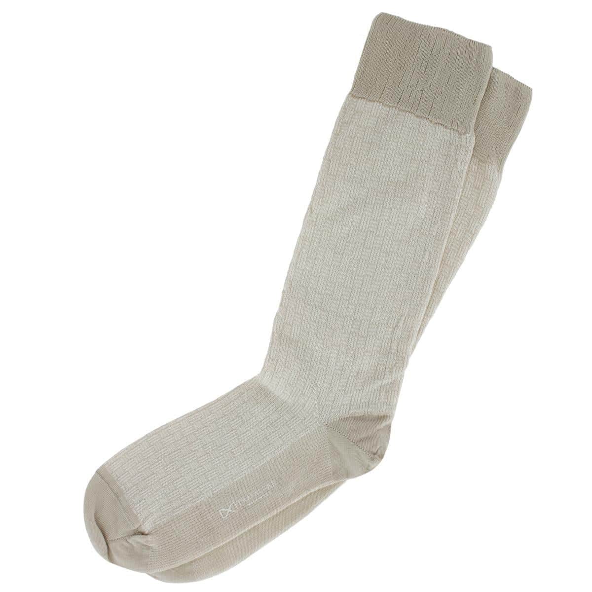 Horatio Cross Hatch Design Mid-Calf Mercerized Cotton Socks - Image 5