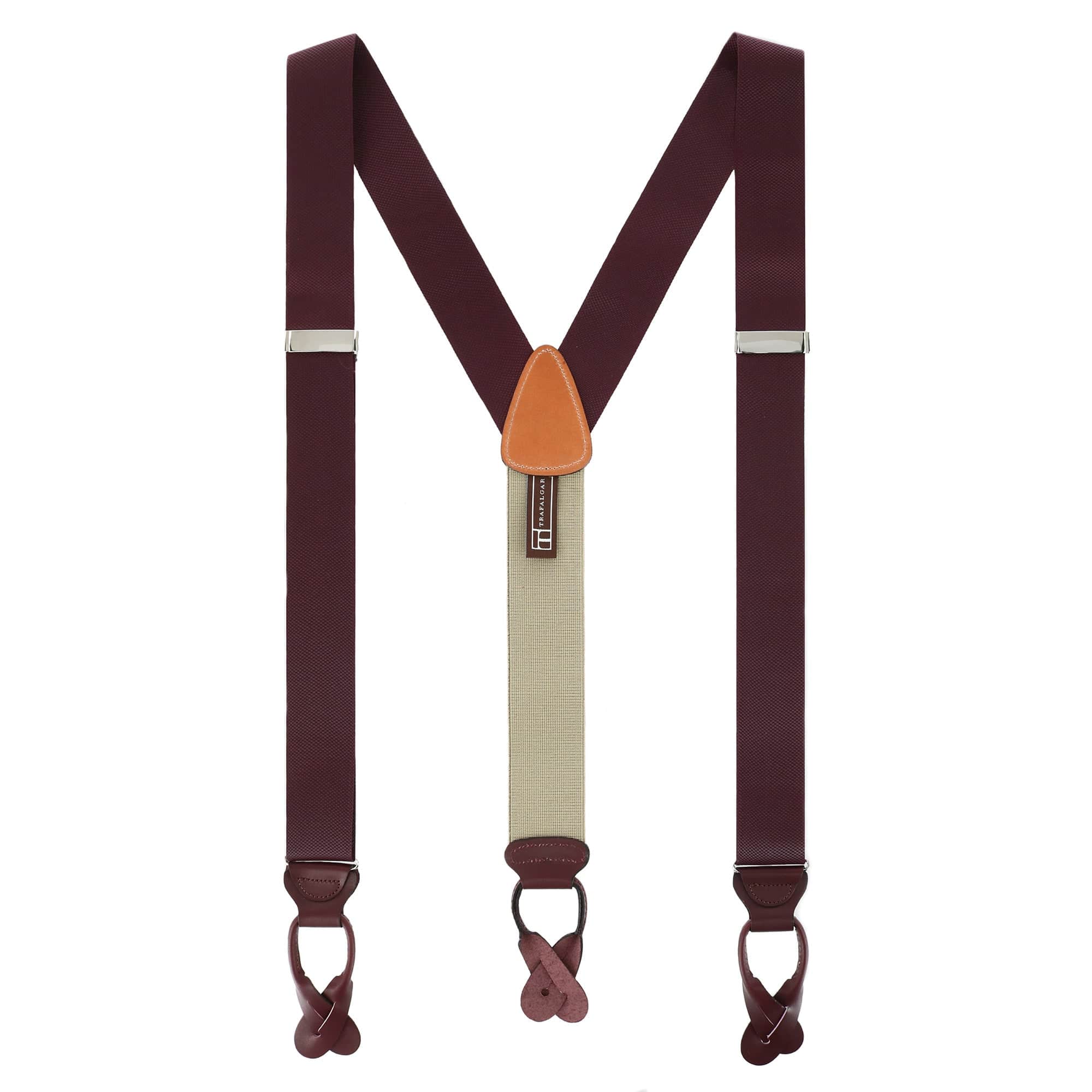 Big & Tall Hudson Solid Button End Braces - Image 10