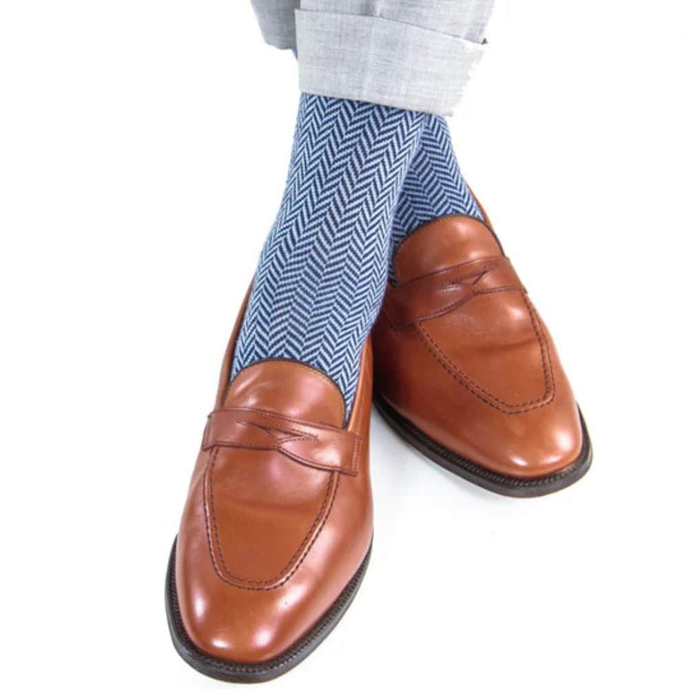 Hunter Merino Wool Herringbone Mid-Calf Socks - Image 5