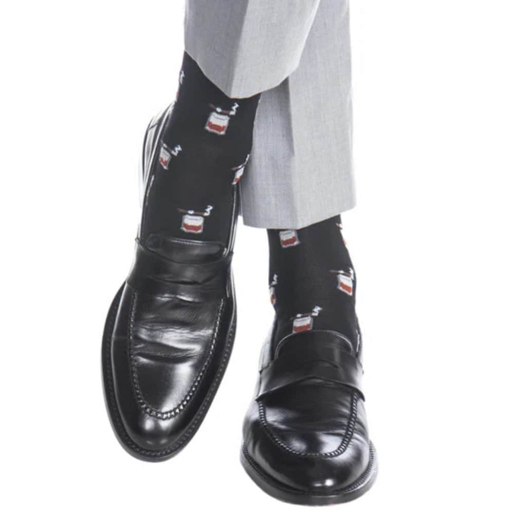 Jack's Bourbon and Cigar Over The Calf Mercerized Cotton Socks - Image 6
