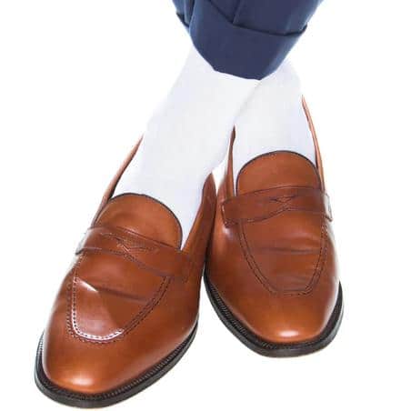 Jasper Mercerized Cotton Ribbed Mid-Calf Solid Color Socks - Image 16