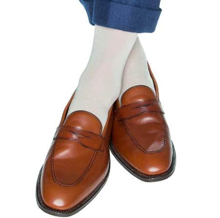 Jasper Mercerized Cotton Ribbed Mid-Calf Solid Color Socks - Image 19