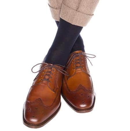 Jasper Mercerized Cotton Ribbed Mid-Calf Solid Color Socks - Image 20
