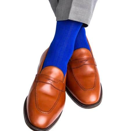 Jasper Mercerized Cotton Ribbed Mid-Calf Solid Color Socks - Image 21