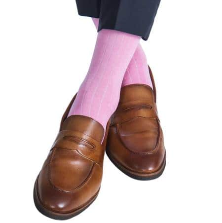 Jasper Mercerized Cotton Ribbed Mid-Calf Solid Color Socks - Image 23
