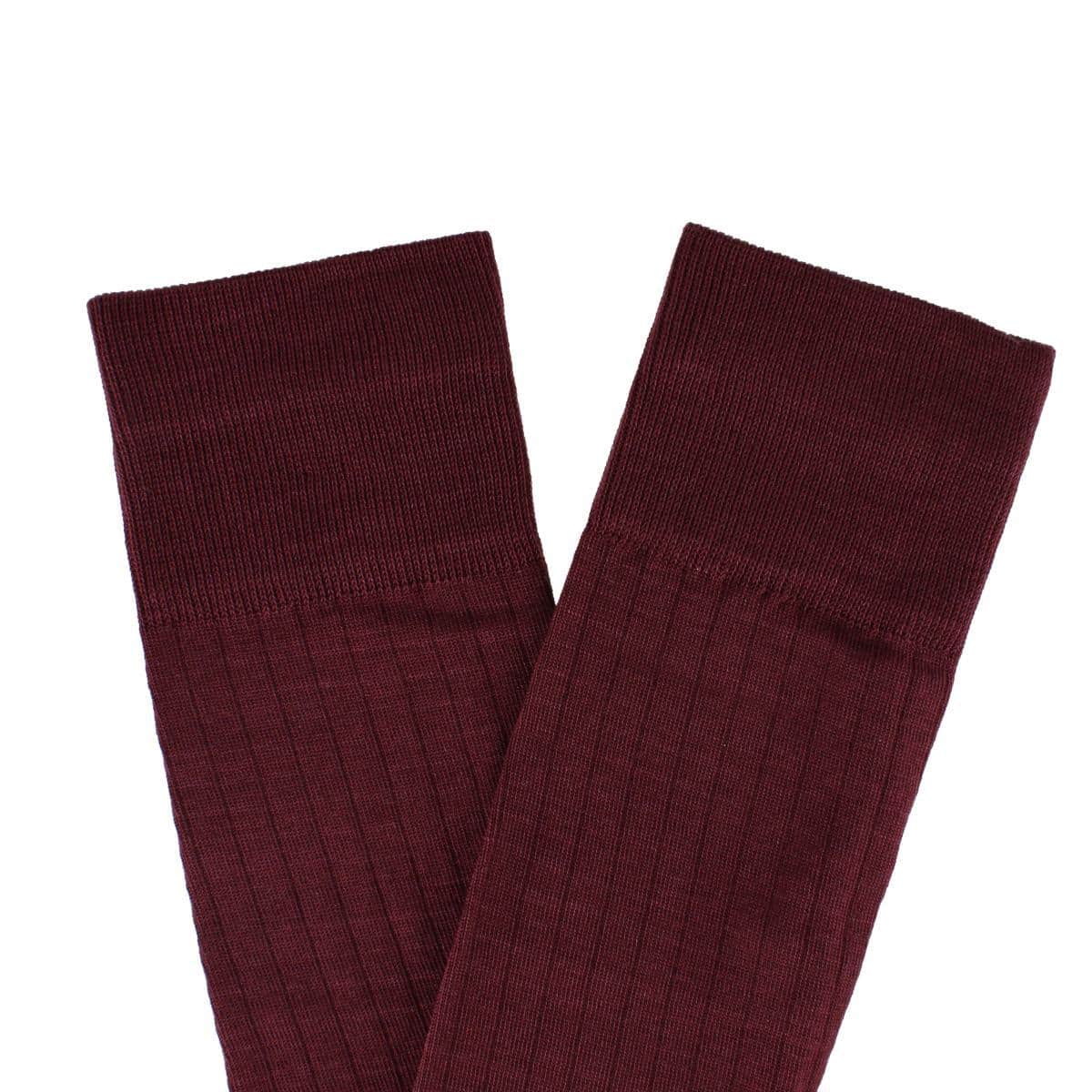 Jasper Mercerized Cotton Ribbed Mid-Calf Solid Color Socks - Image 25