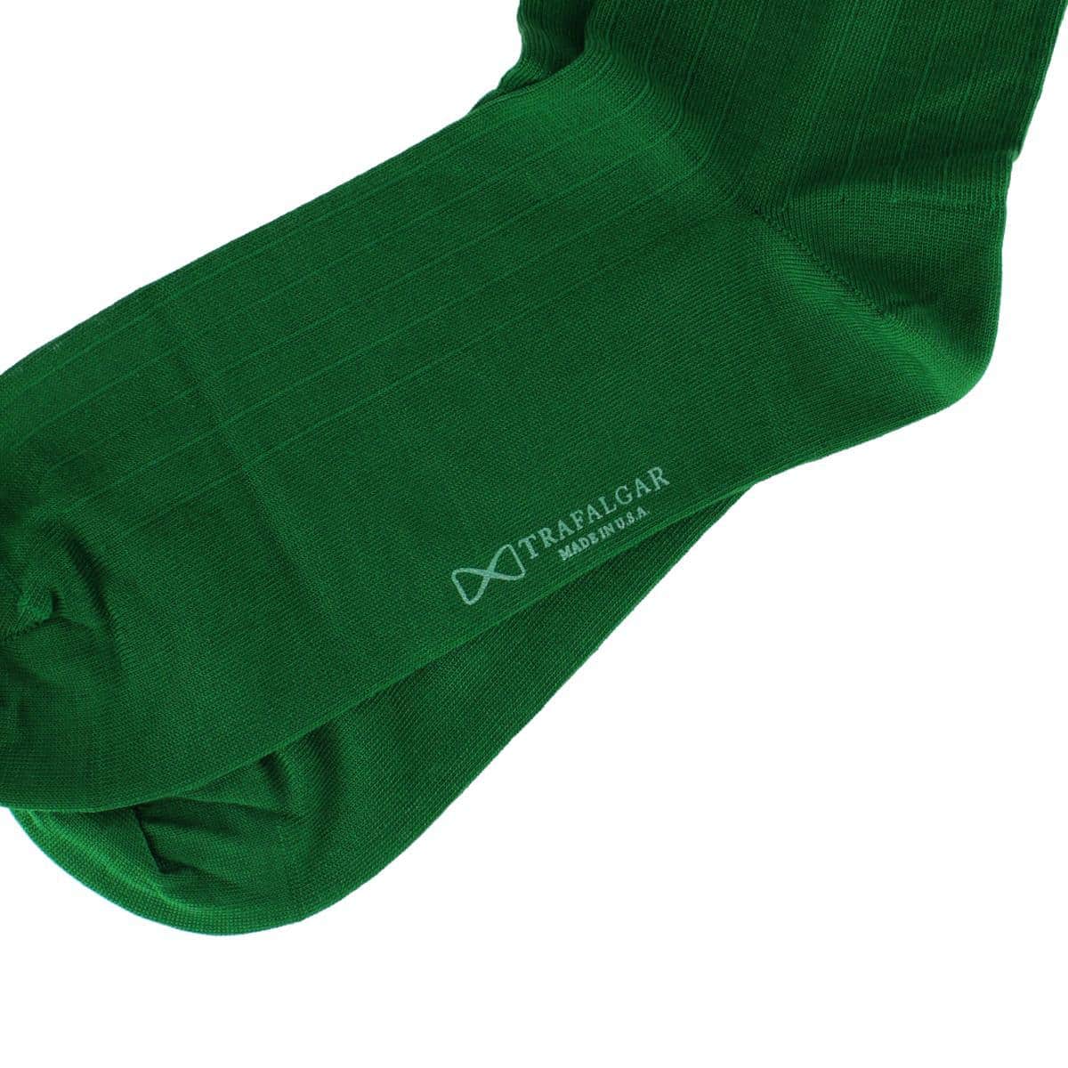 Jasper Mercerized Cotton Ribbed Mid-Calf Solid Color Socks - Image 26