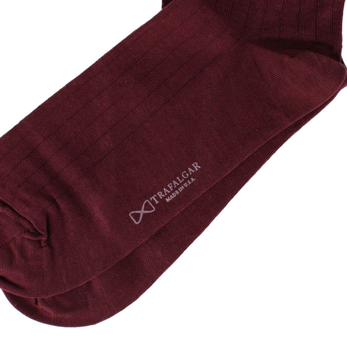 Jasper Mercerized Cotton Ribbed Mid-Calf Solid Color Socks - Image 27
