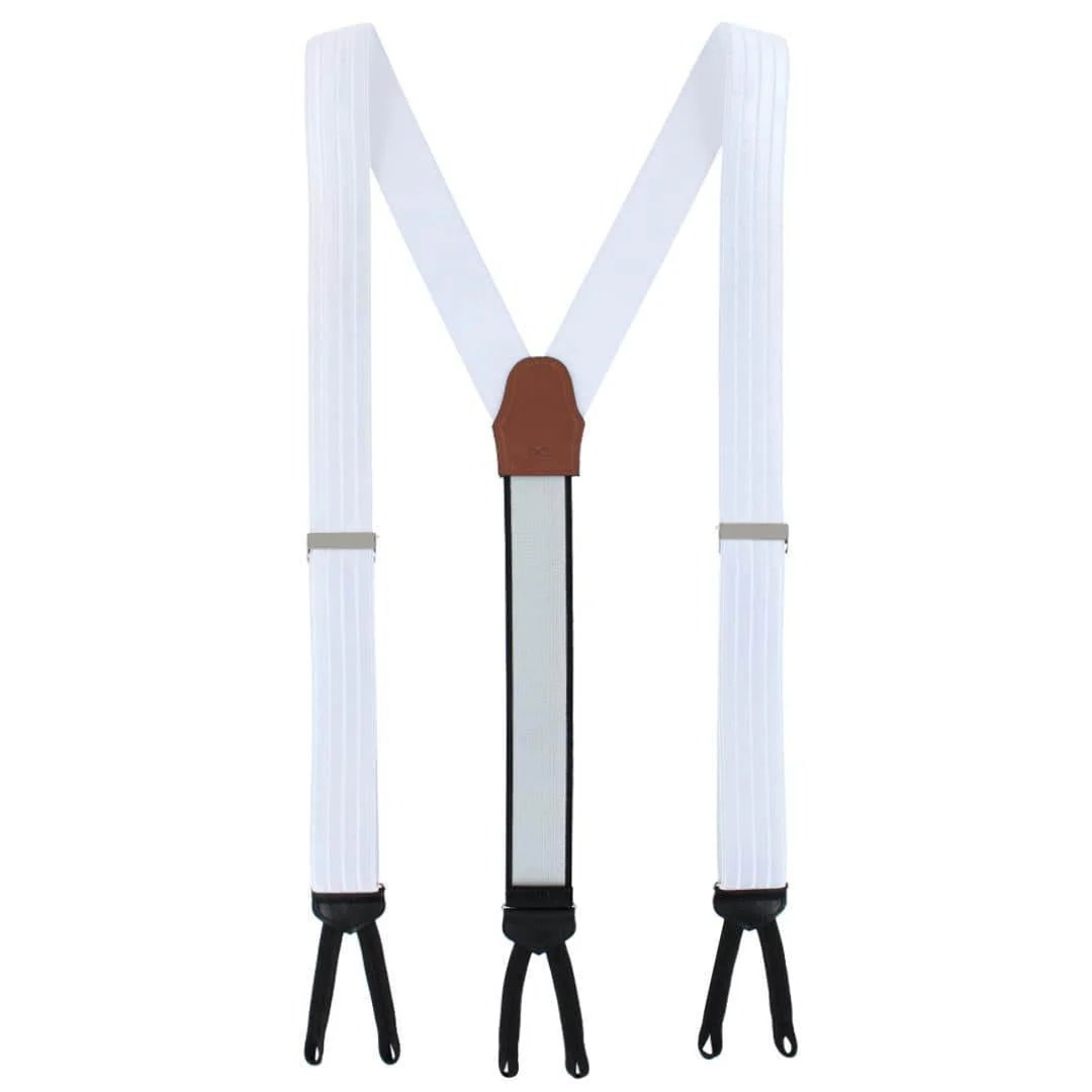 Jefferson Brushed Pinstripe Elastic Formal End Braces - Image 11