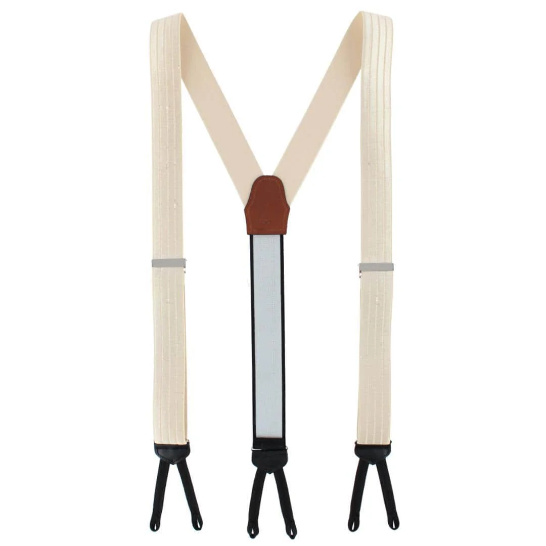 Jefferson Brushed Pinstripe Elastic Formal End Braces - Image 12