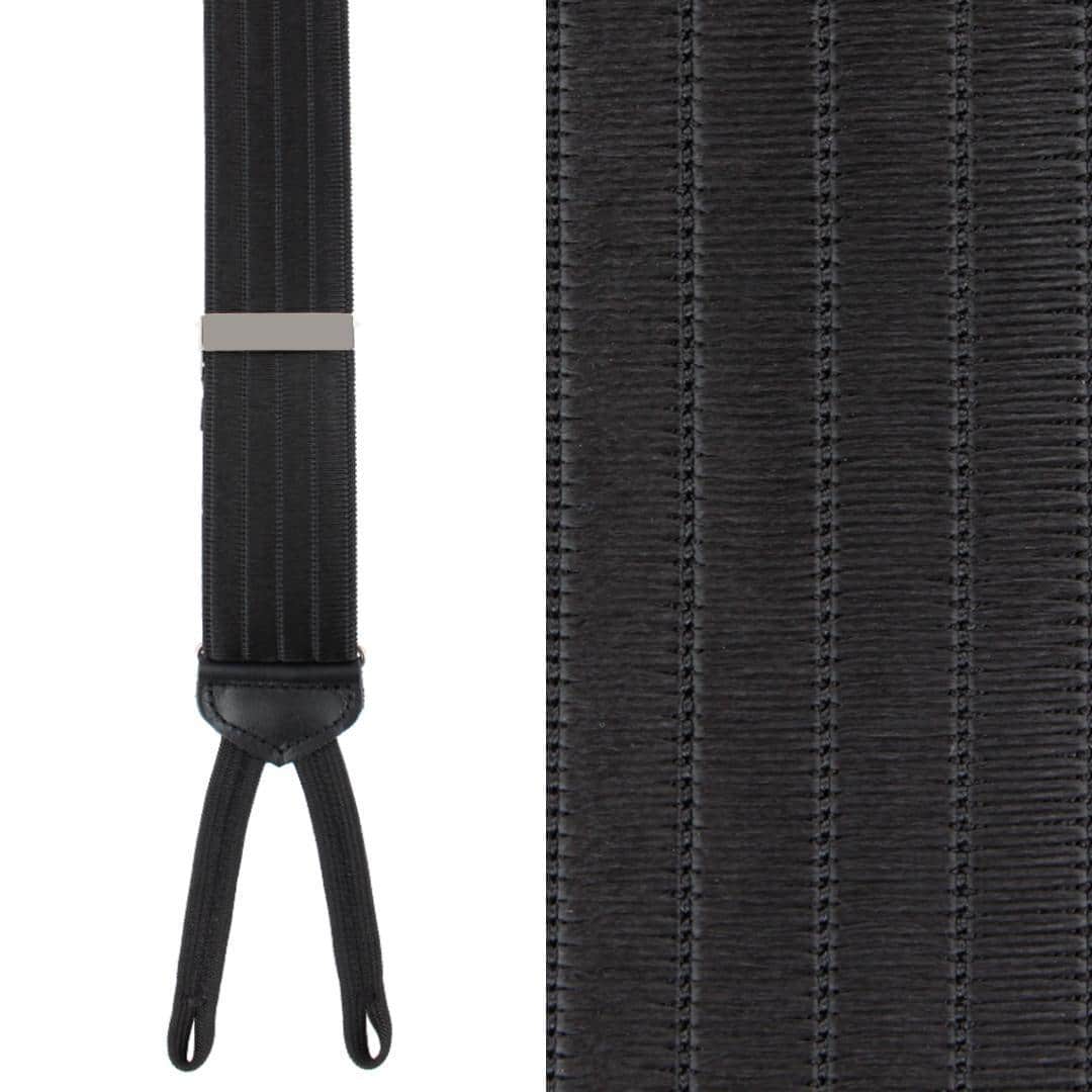 Jefferson Brushed Pinstripe Elastic Formal End Braces - Image 2