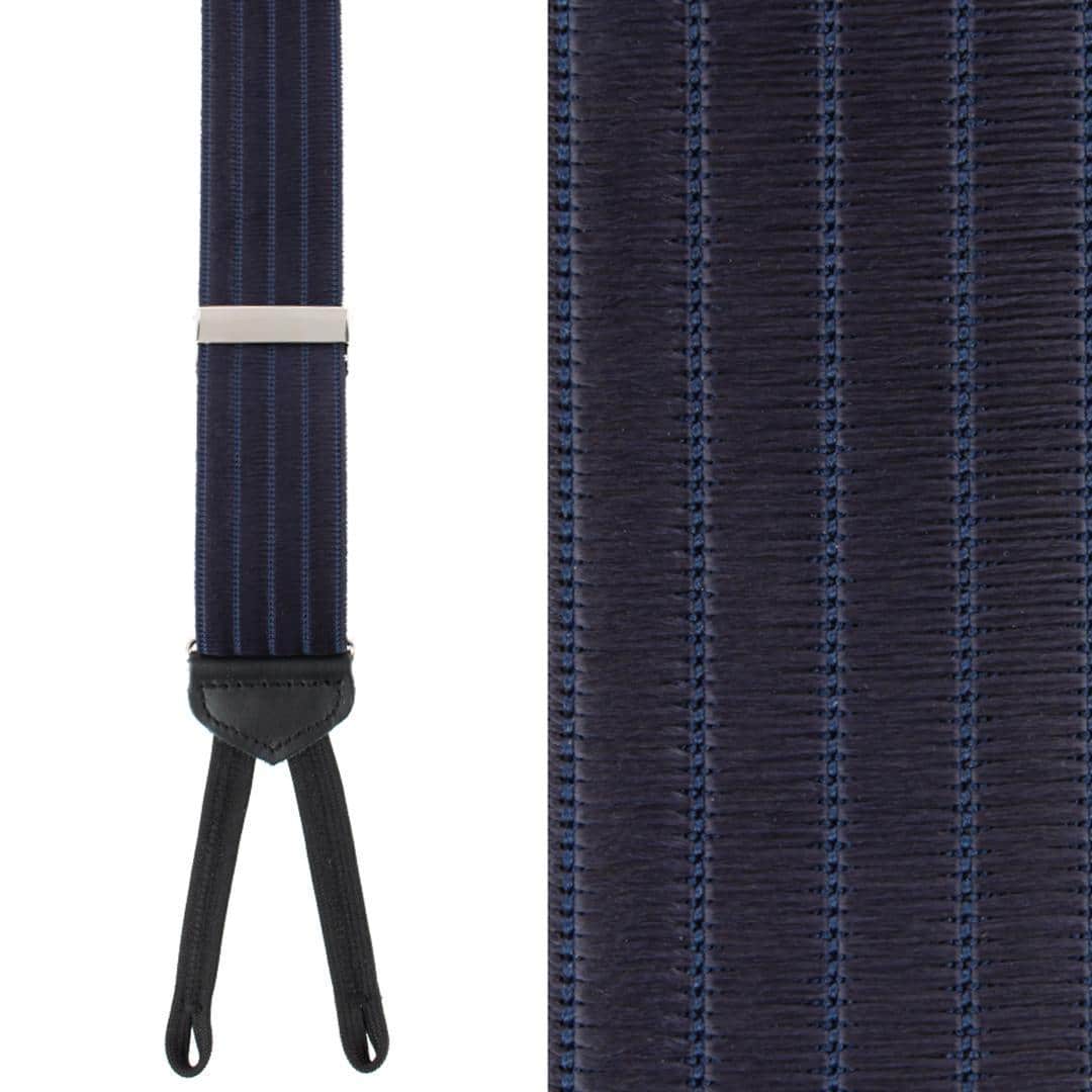Jefferson Brushed Pinstripe Elastic Formal End Braces - Image 7