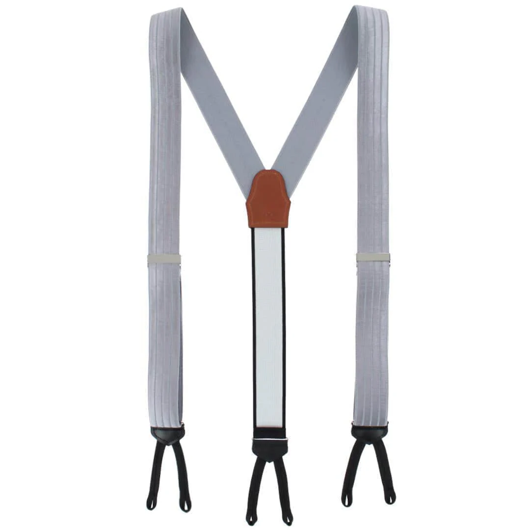 Jefferson Brushed Pinstripe Elastic Formal End Braces - Image 9