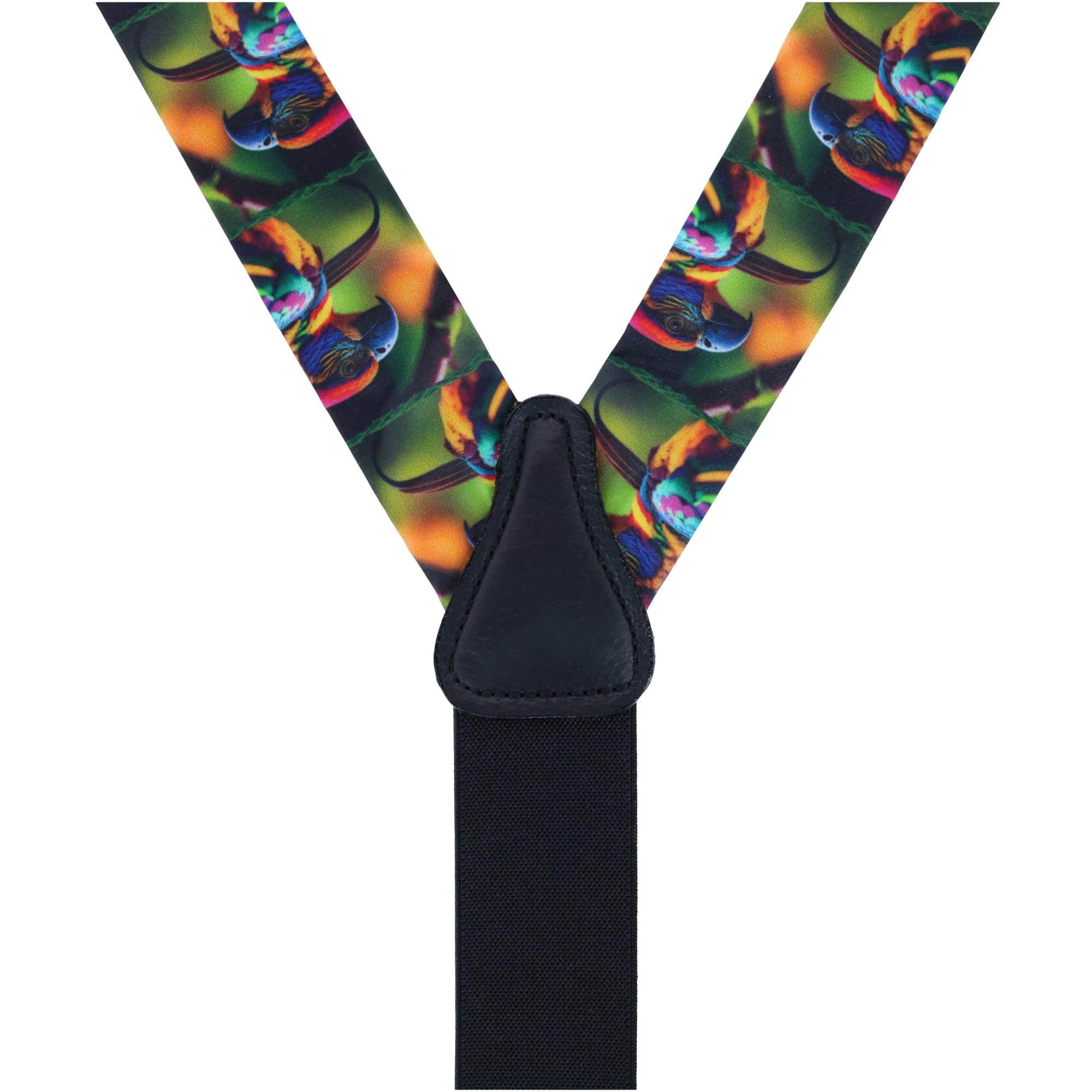 Jungle Parrot Silk Button End Braces - Image 4