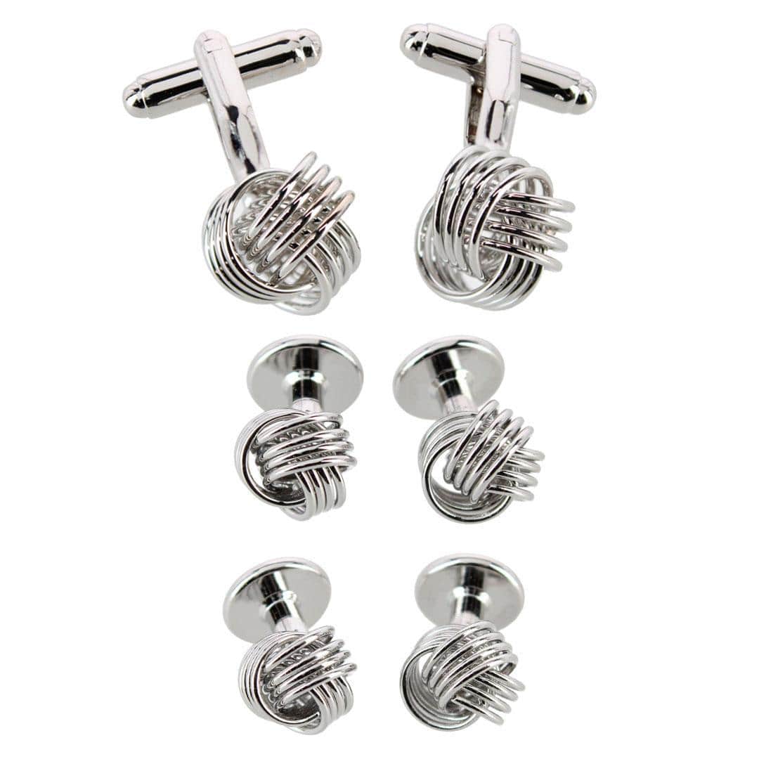 Kenneth Knot Formal Set (2 Cuffs + 4 Studs) - Image 2