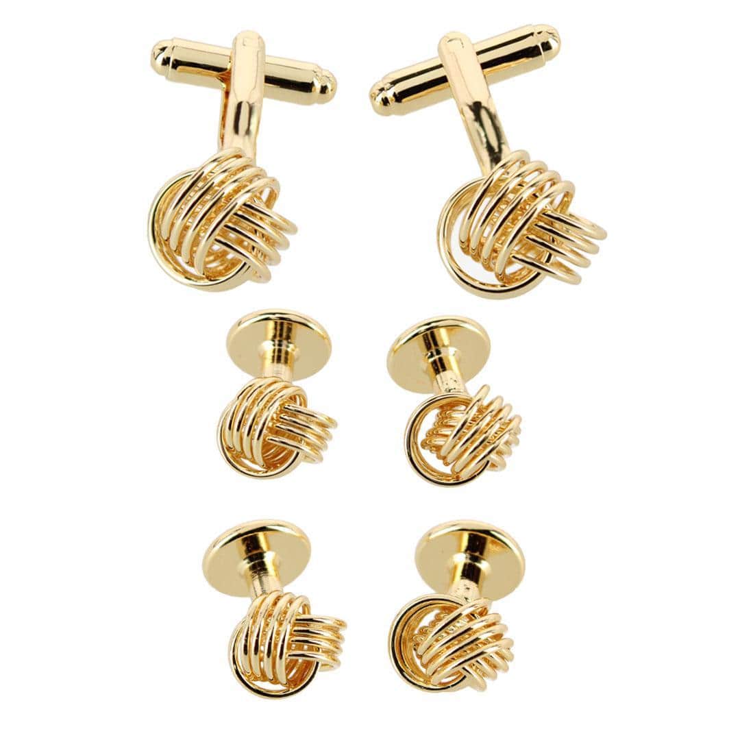 Kenneth Knot Formal Set (2 Cuffs + 4 Studs) - Image 3