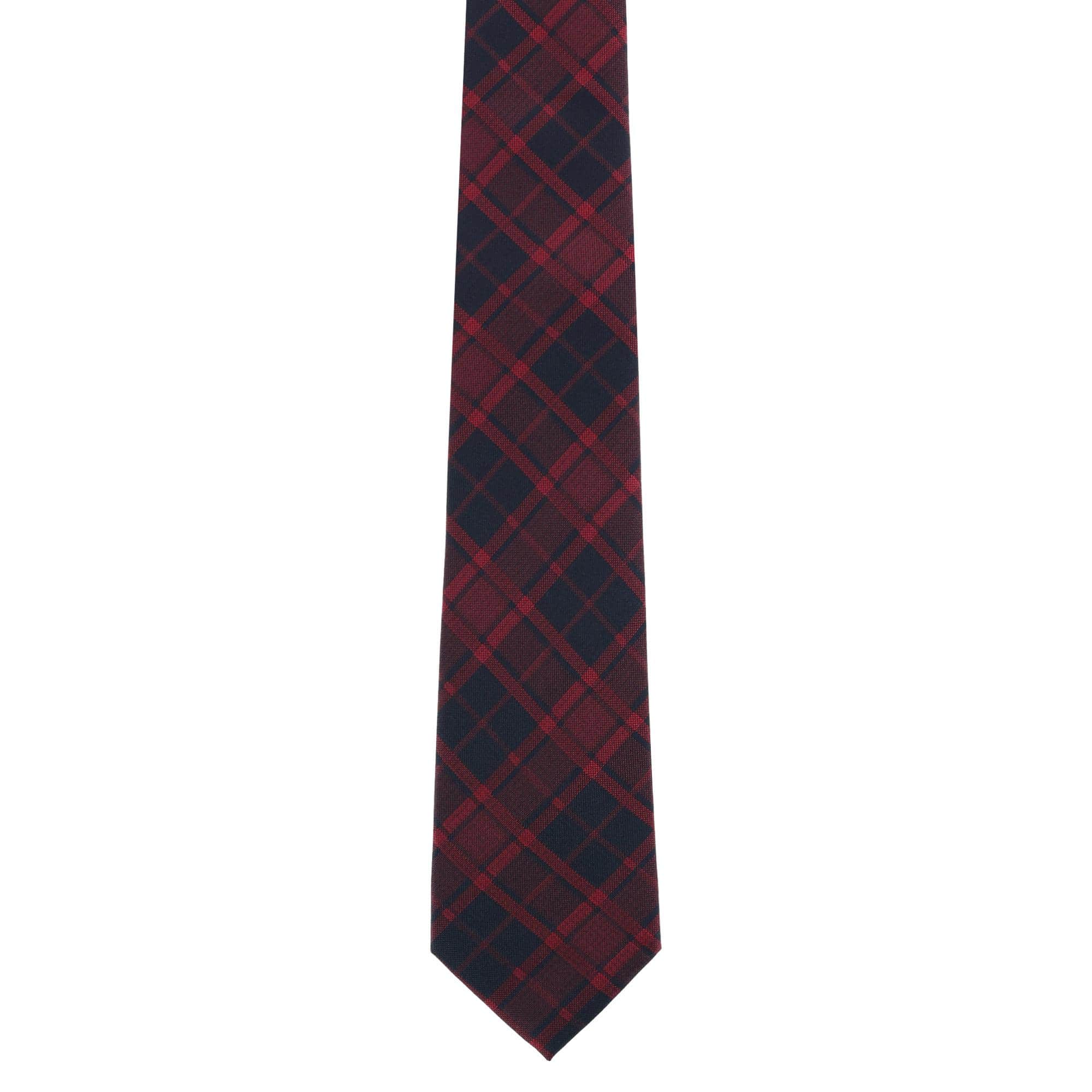 Kincade Red Blackwatch Plaid Silk Necktie - Image 3