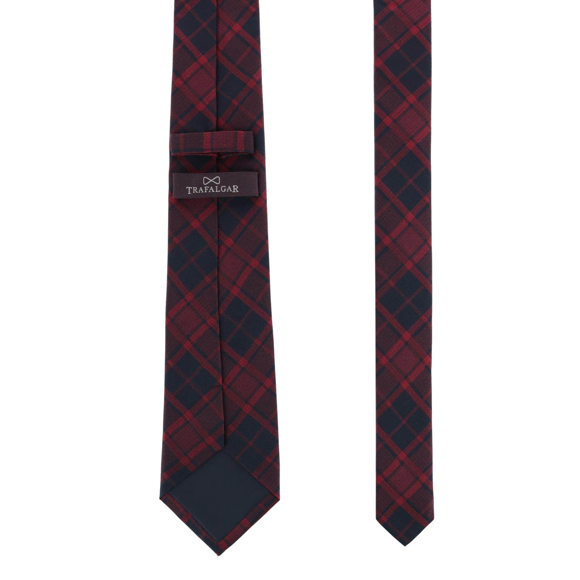 Kincade Red Blackwatch Plaid Silk Necktie - Image 4