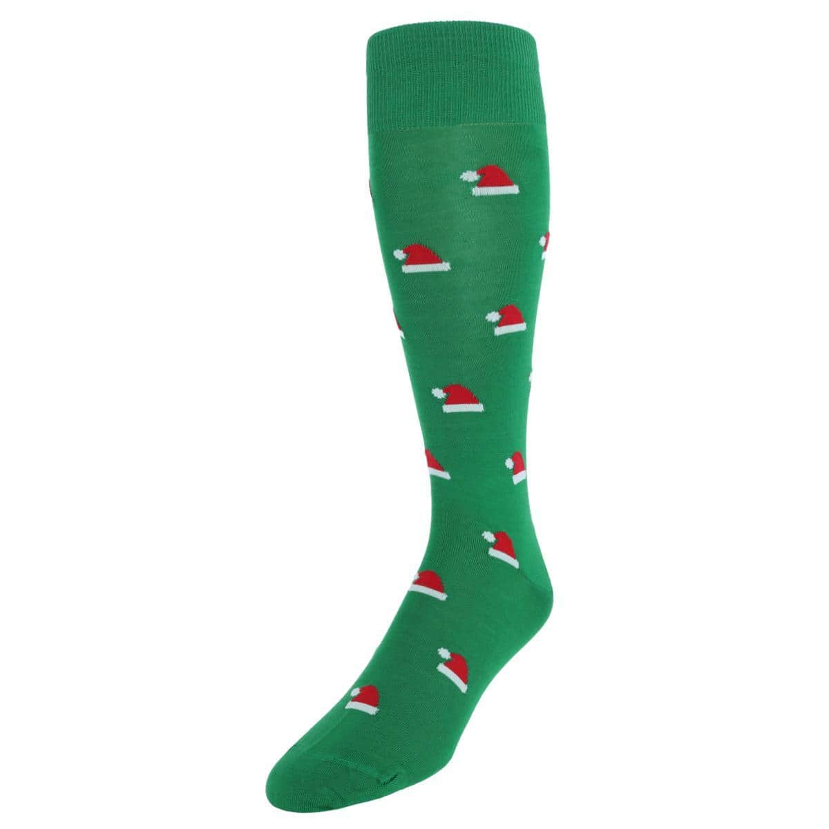Kringle Santa Hat Over The Calf Christmas Mercerized Cotton Socks - Image 2