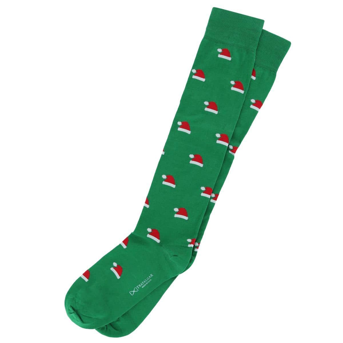 Kringle Santa Hat Over The Calf Christmas Mercerized Cotton Socks - Image 3
