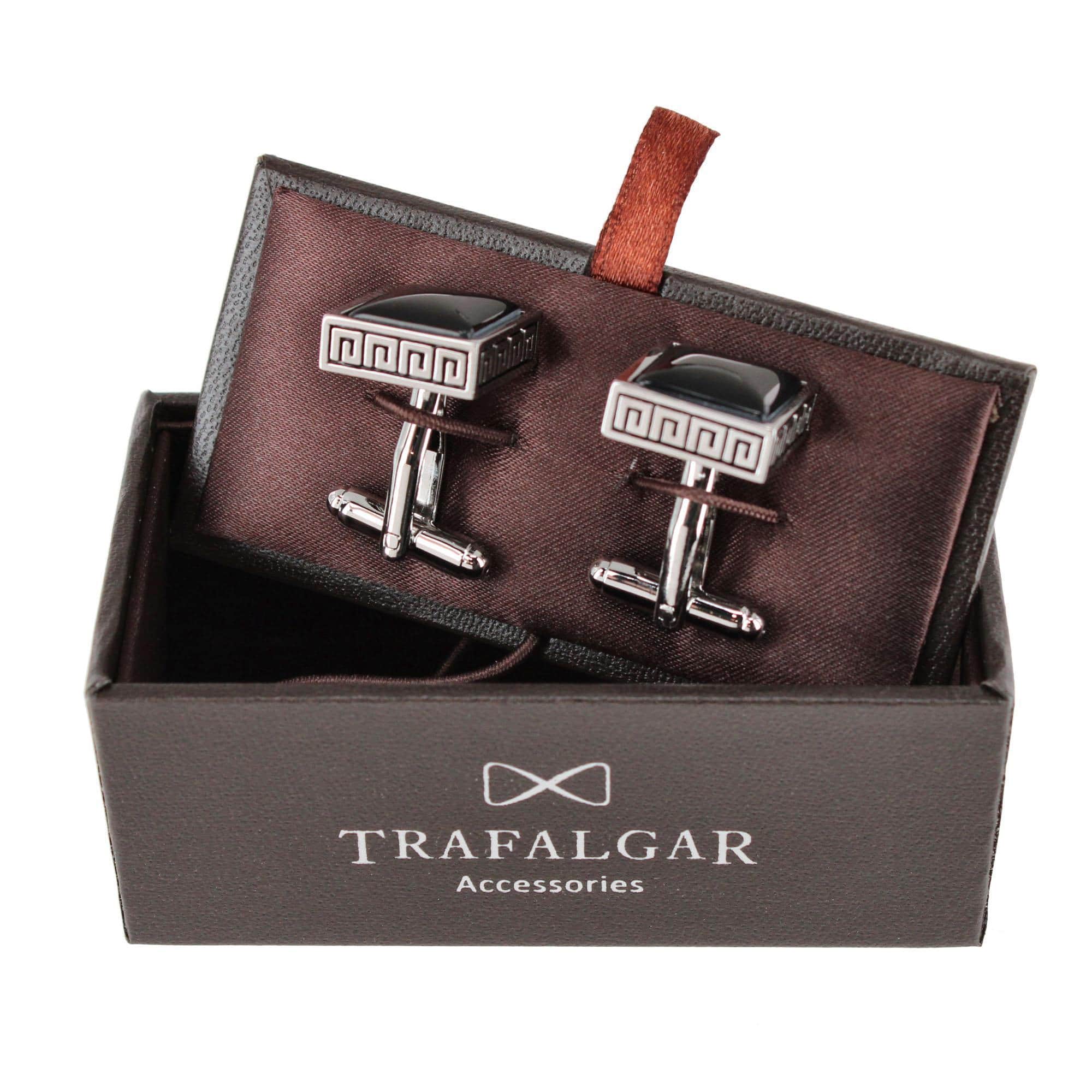 Langford Square Opal Stone Filigree Edged Cufflinks (1 Pair) - Image 5