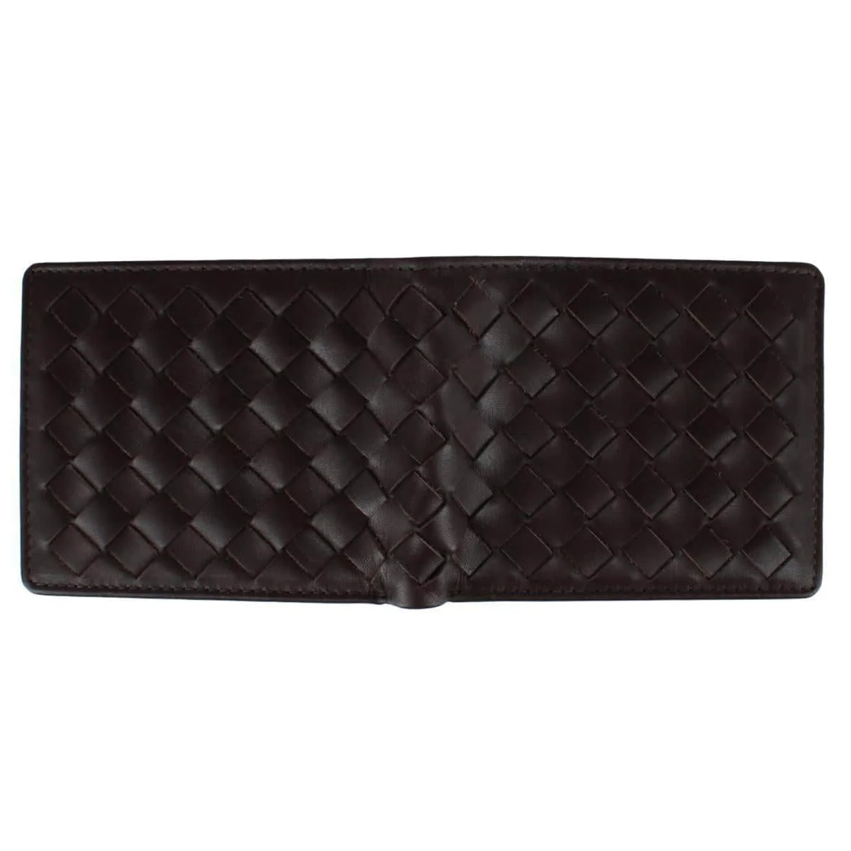 Lazzaro Lattice Weave Leather Bi-Fold Wallet - Image 5