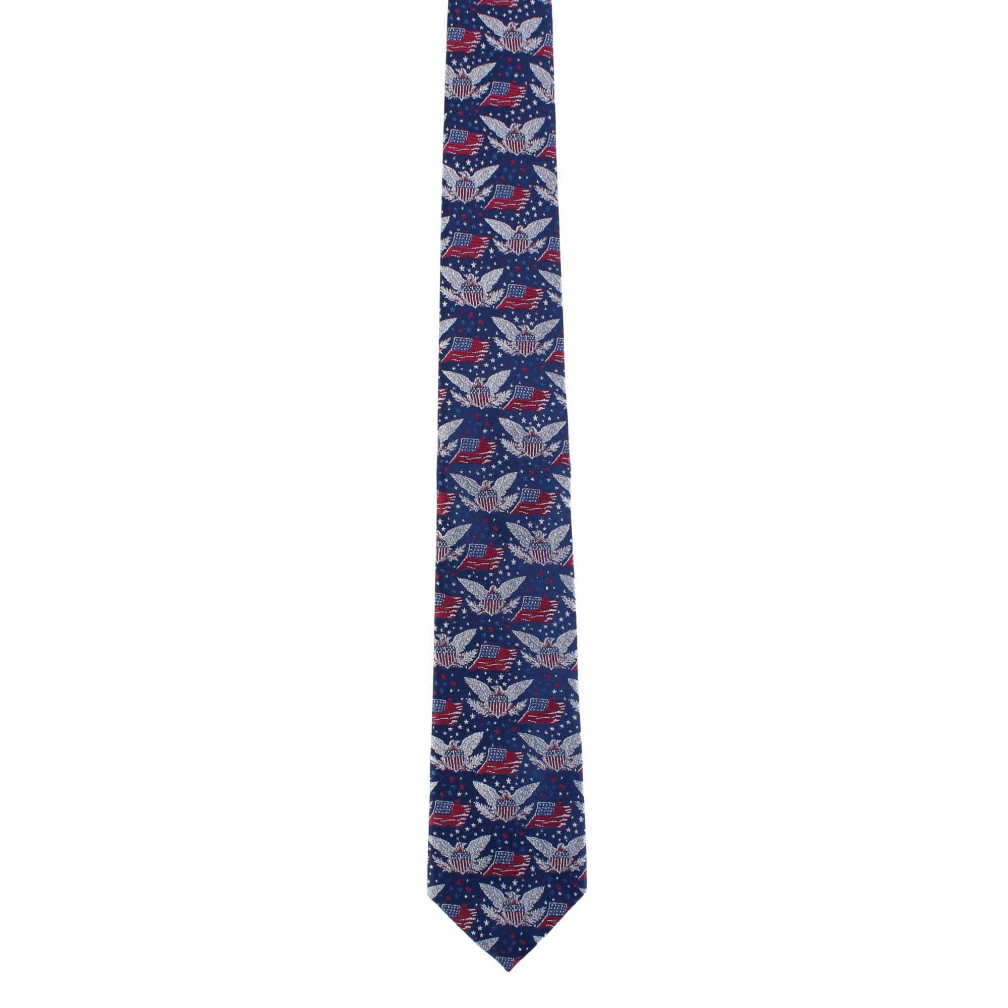 Legacy Soars Patriotic Bald Eagle Silk Novelty Necktie - Image 3
