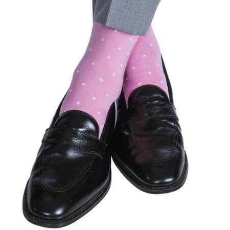 Leo Polka Dot Mercerized Cotton Mid-Calf Socks - Image 14