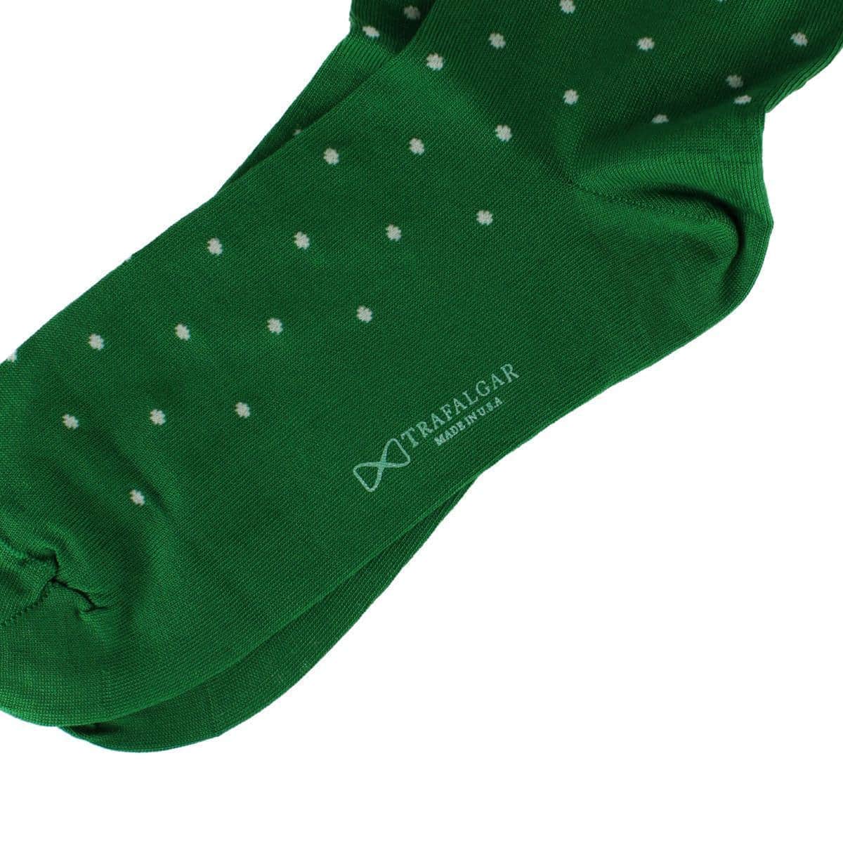 Leo Polka Dot Mercerized Cotton Mid-Calf Socks - Image 15