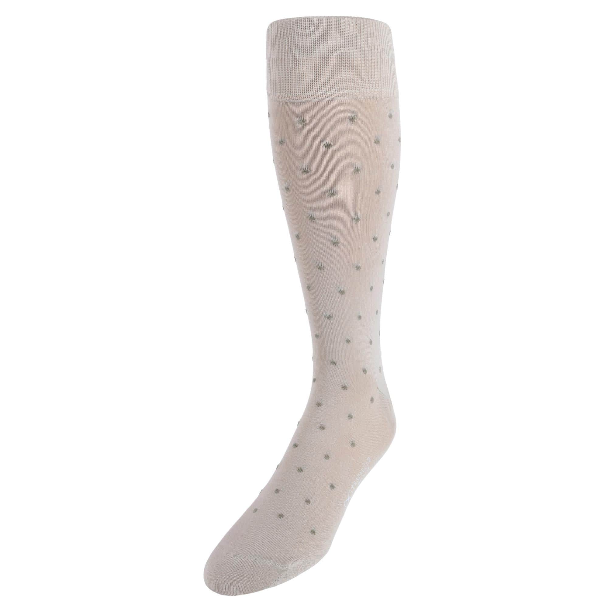 Leo Polka Dot Mercerized Cotton Mid-Calf Socks - Image 3