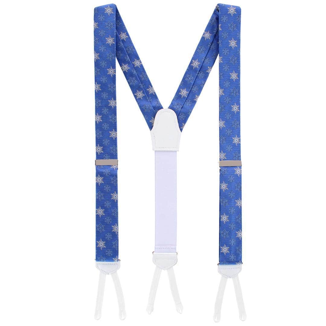 Let It Snow Novelty Snowflake Silk Formal End Braces - Image 3
