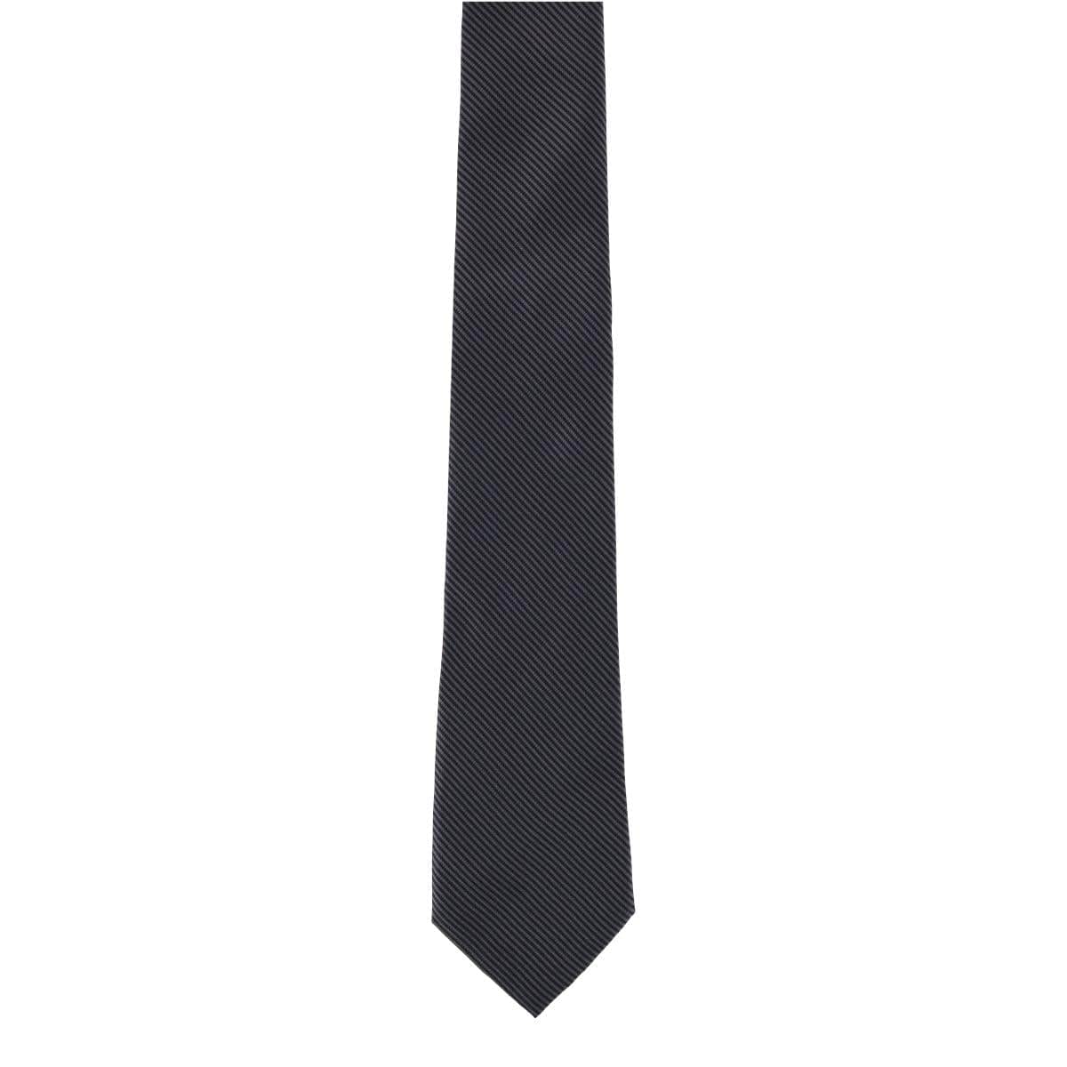 Leyton Big and Tall Diagonal Lined Tone on Tone Silk Necktie - Image 4