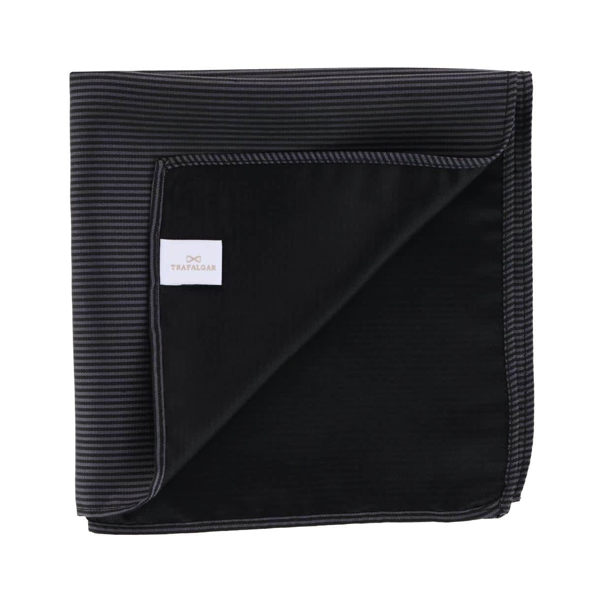Leyton Diagonal Lined Tone on Tone Silk 12 x 12 Pocket Square - Image 4
