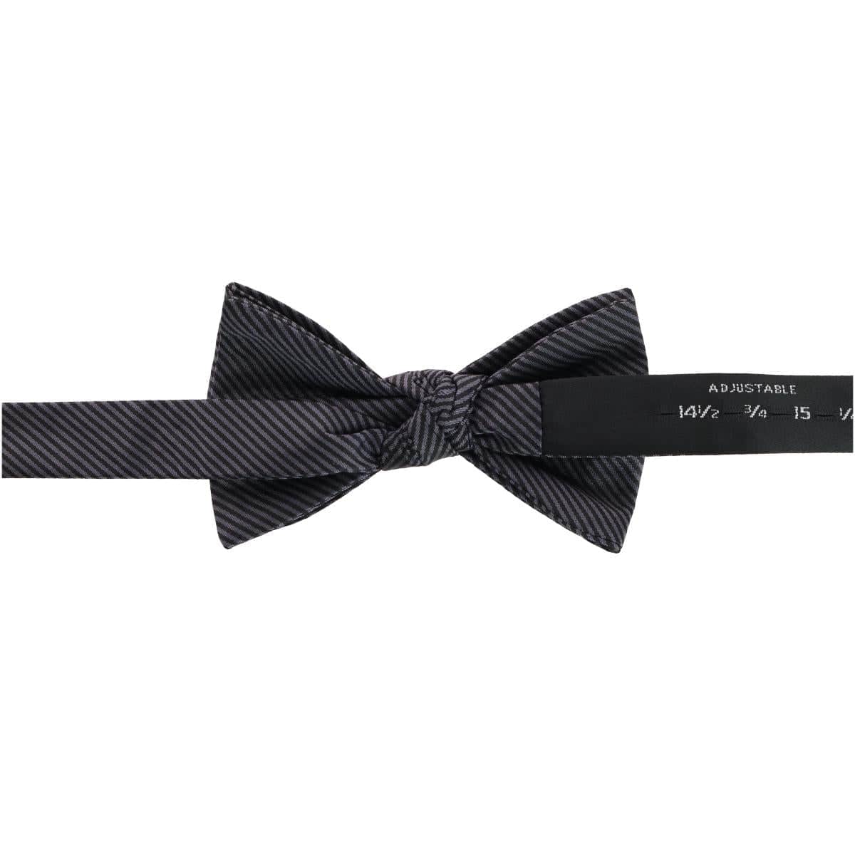 Leyton Diagonal Lined Tone on Tone Silk Bow Tie - Image 3
