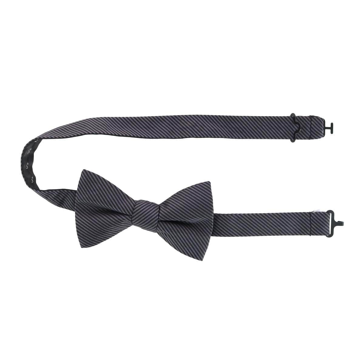 Leyton Diagonal Lined Tone on Tone Silk Bow Tie - Image 4