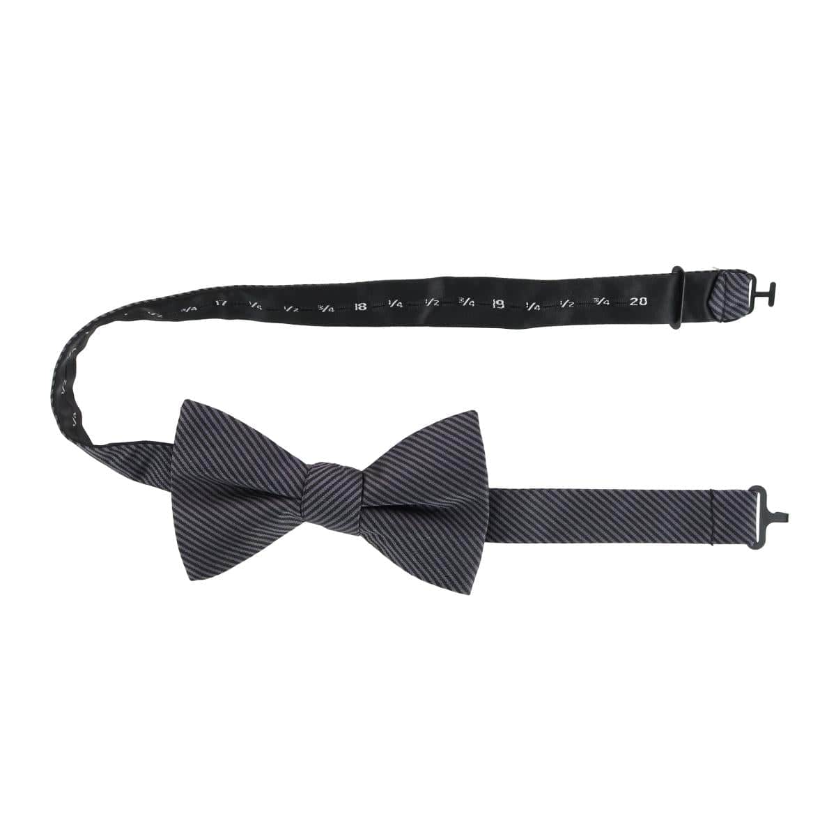 Leyton Diagonal Lined Tone on Tone Silk Bow Tie - Image 5