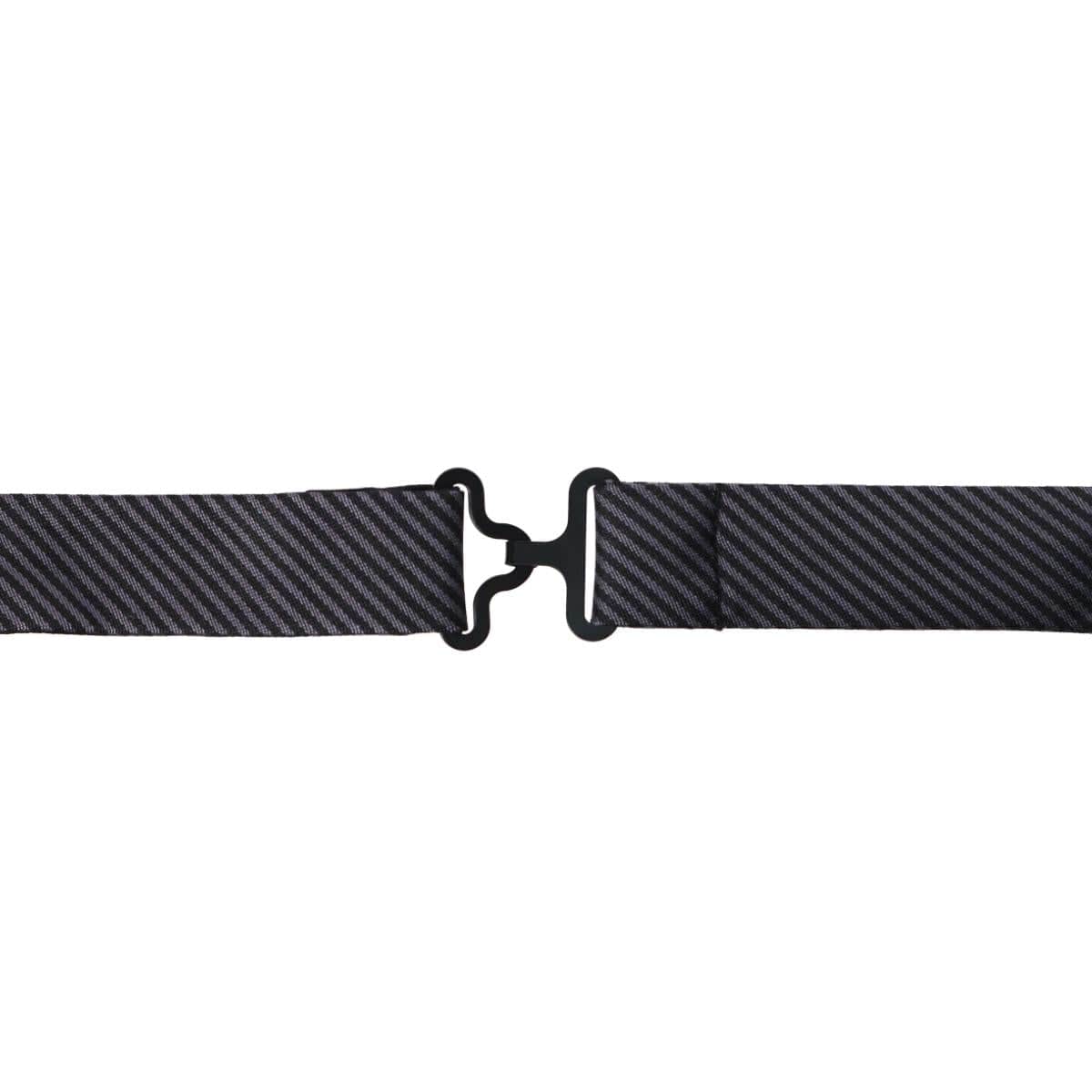 Leyton Diagonal Lined Tone on Tone Silk Bow Tie - Image 6