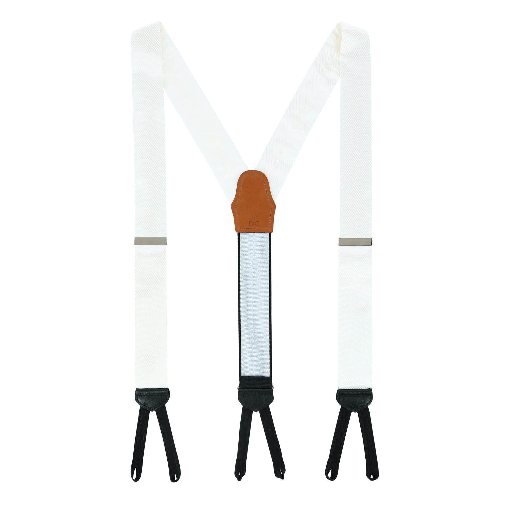 Leyton Diagonal Lined Tone on Tone Silk Formal Braces - Image 7