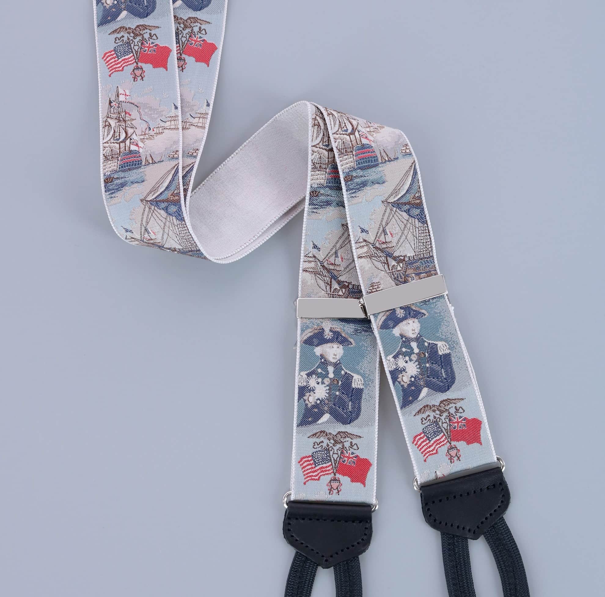 Limited Edition The Commander Woven Silk Formal End Braces - Image 5