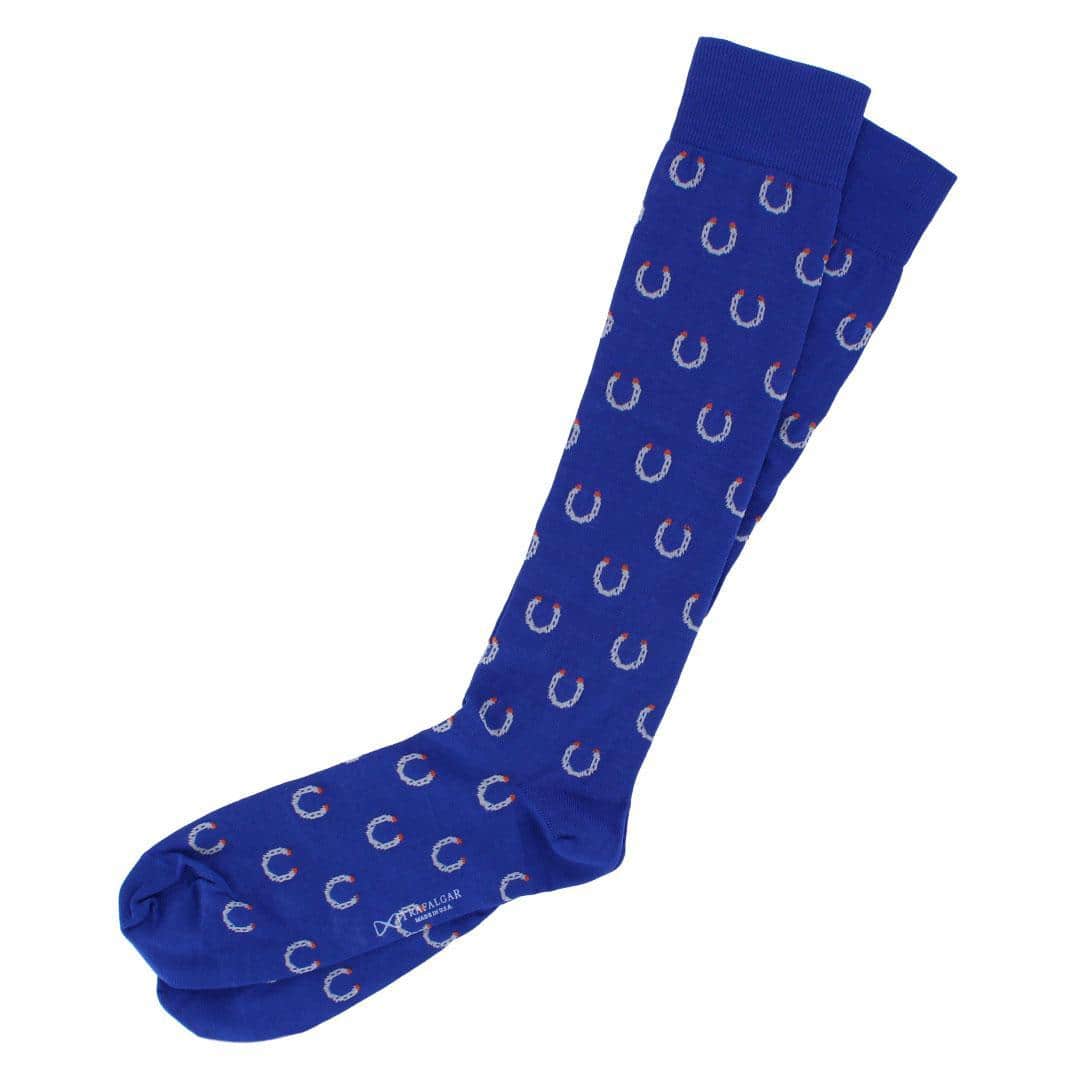 Lucky Horseshoe Mid-Calf Pima Cotton Dress Novelty Sock (1 Pair) - Image 3