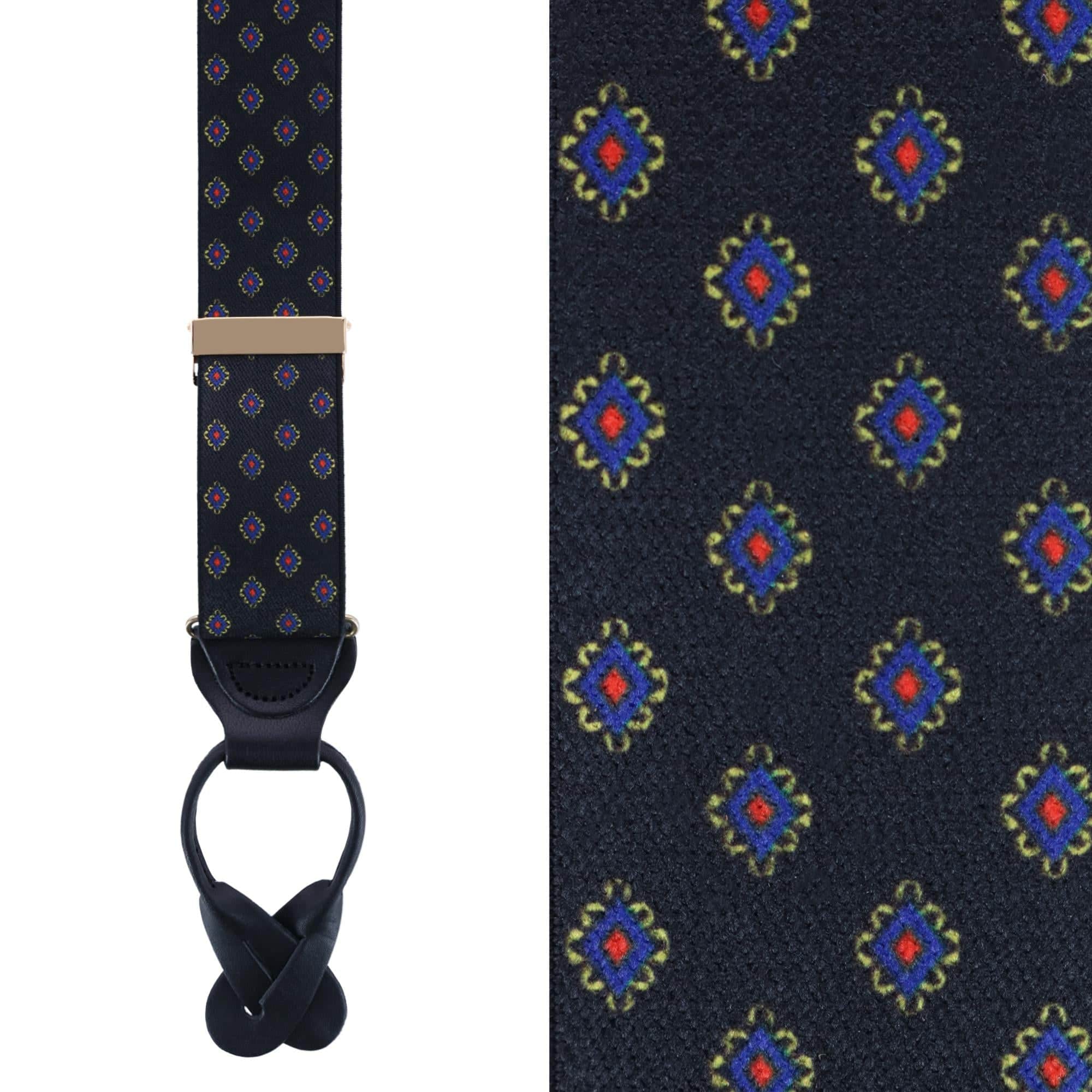 Luxe Diamond Elastic Button End Braces - Image 2