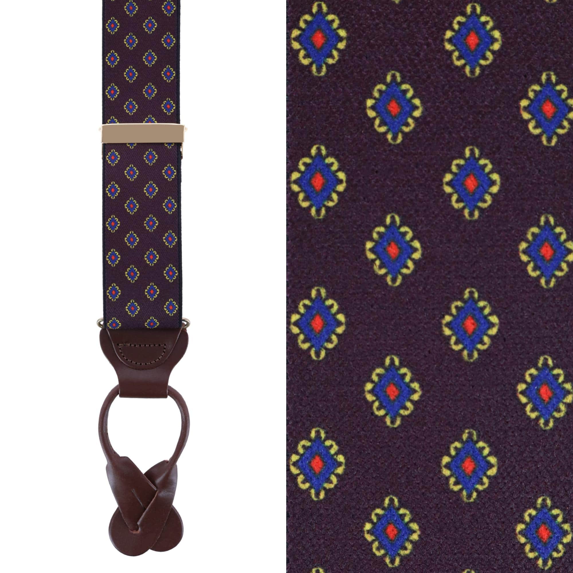 Luxe Diamond Elastic Button End Braces - Image 3