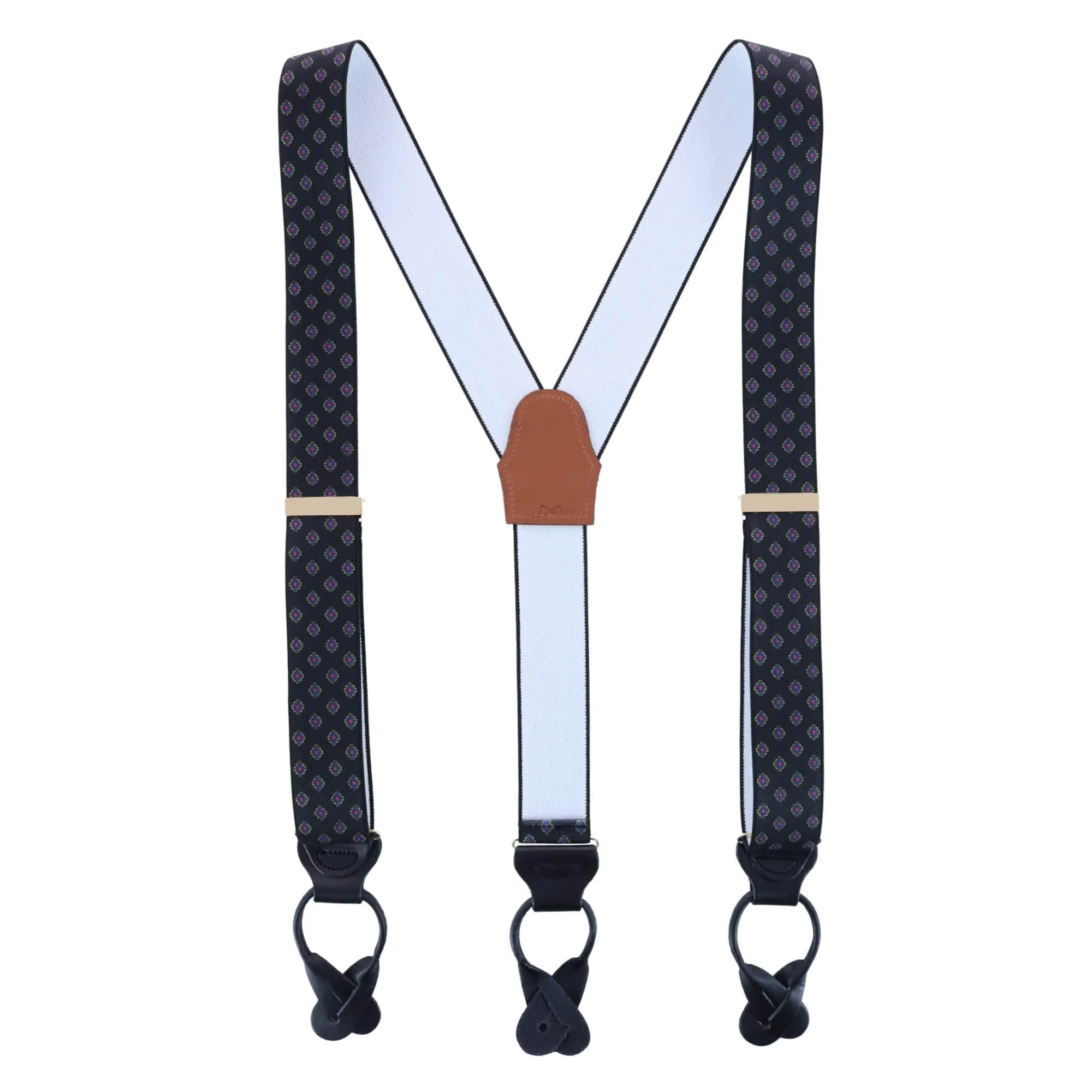Luxe Diamond Elastic Button End Braces - Image 4