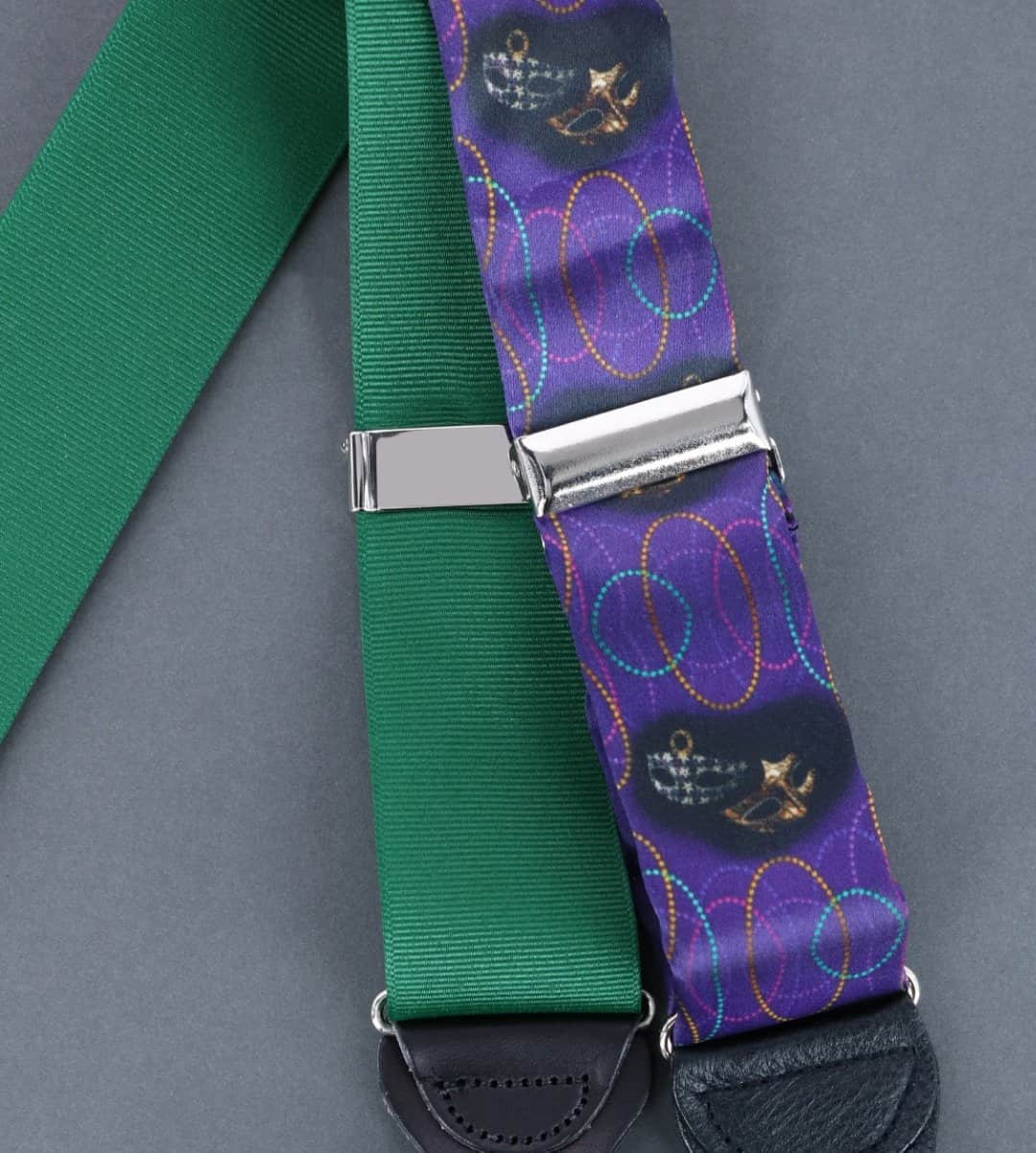Mardi Gras Celebration Silk Button End Braces - Image 5