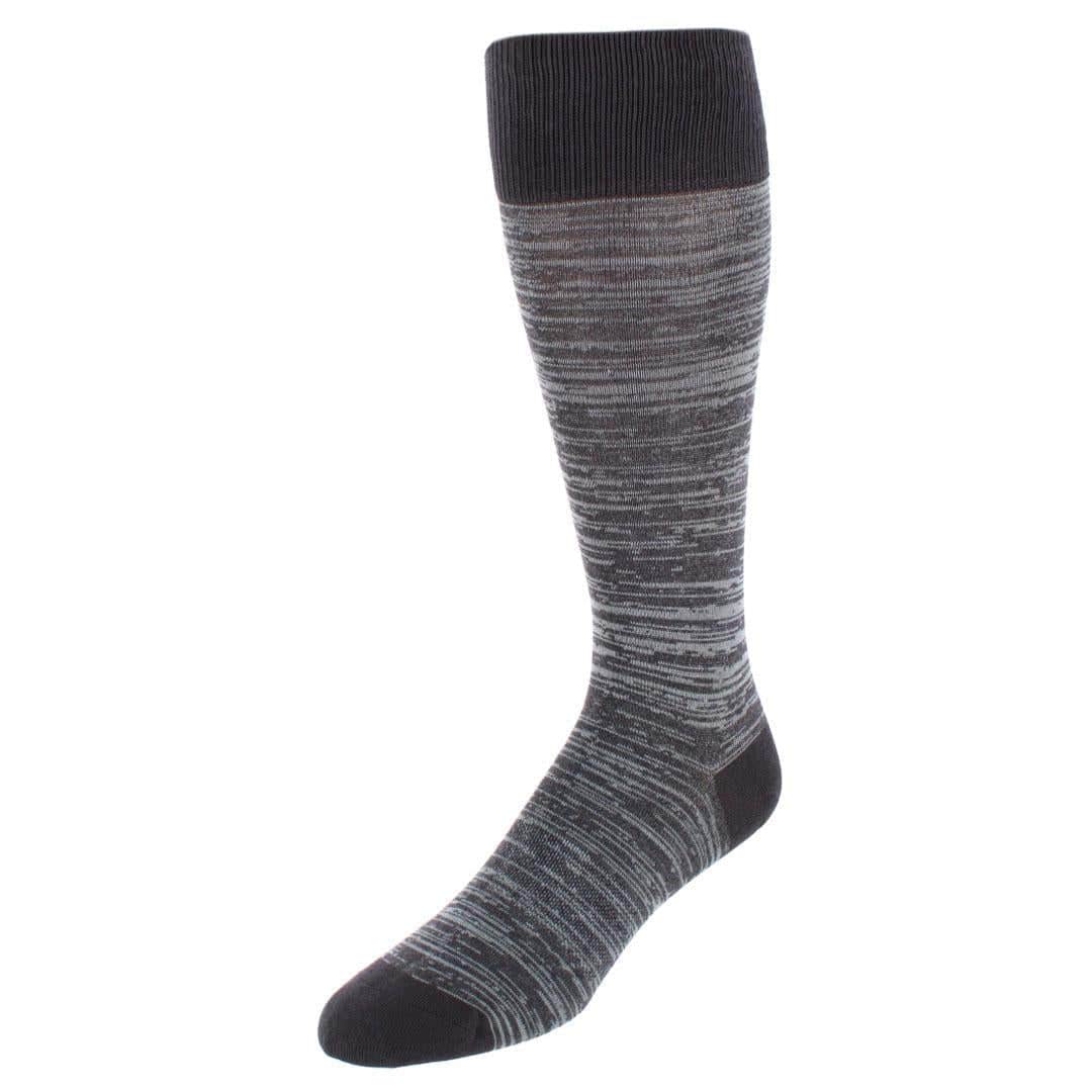 Marius Marled Patterned Mid-Calf Pima Cotton Socks (1 Pair) - Image 3