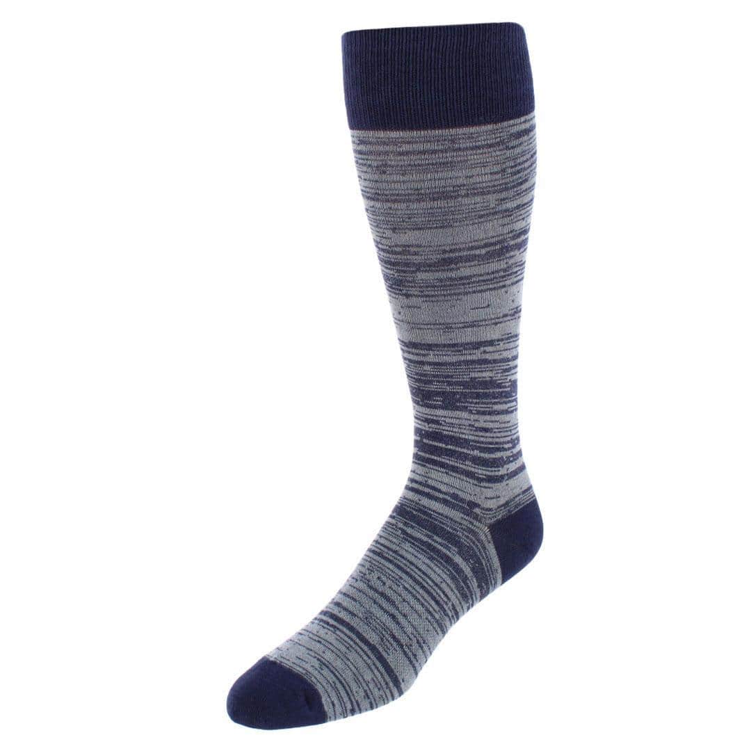 Marius Marled Patterned Mid-Calf Pima Cotton Socks (1 Pair) - Image 4