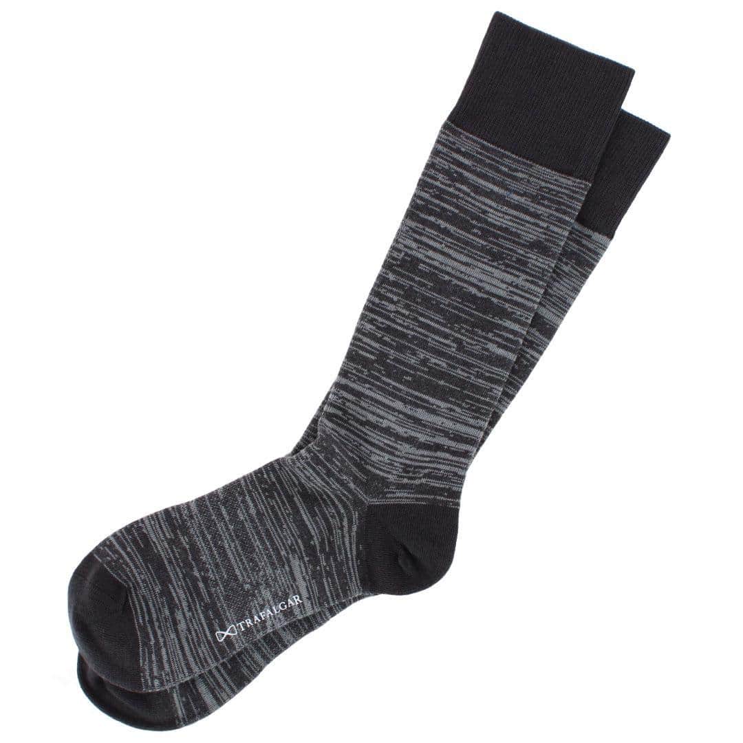 Marius Marled Patterned Mid-Calf Pima Cotton Socks (1 Pair) - Image 6