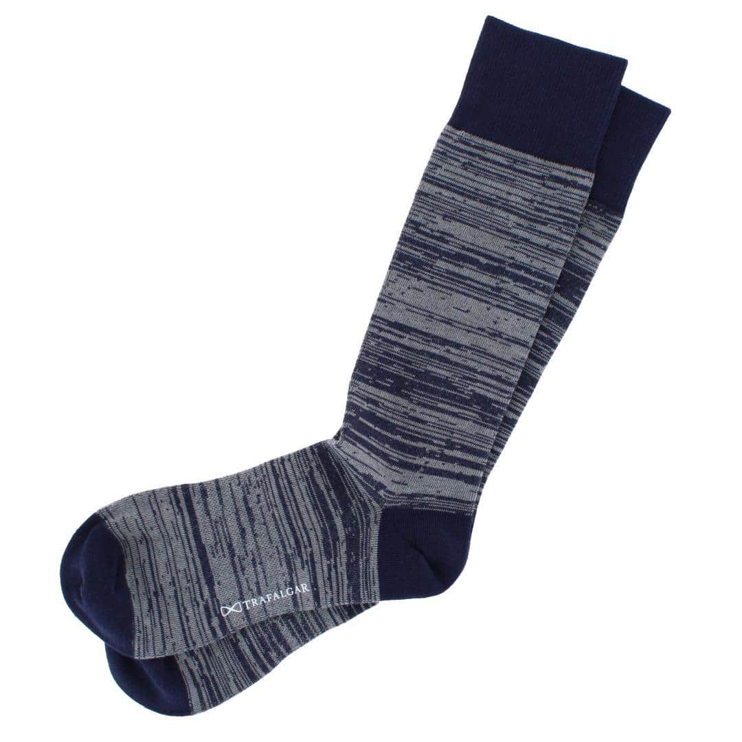 Marius Marled Patterned Mid-Calf Pima Cotton Socks (1 Pair) - Image 7